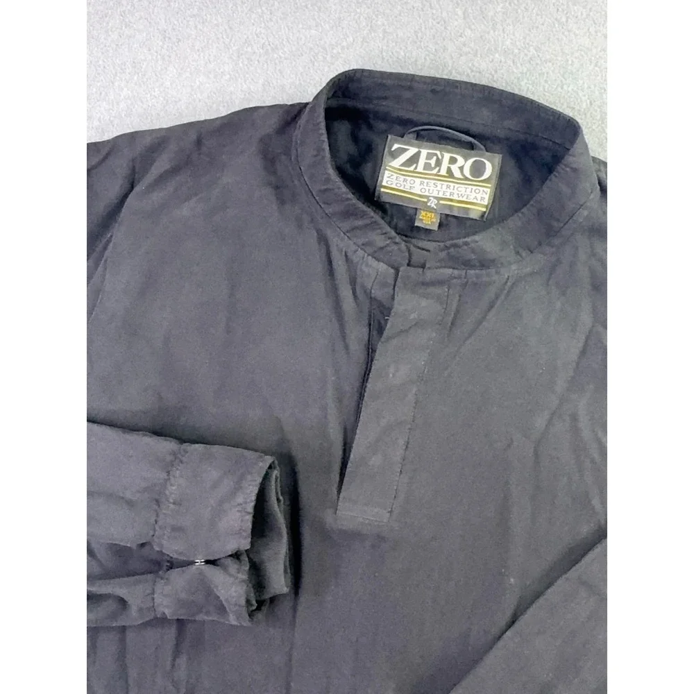 Zero Restriction Microsuede Snap Pullover‎ Jacket Men's Size XXL Black Golf